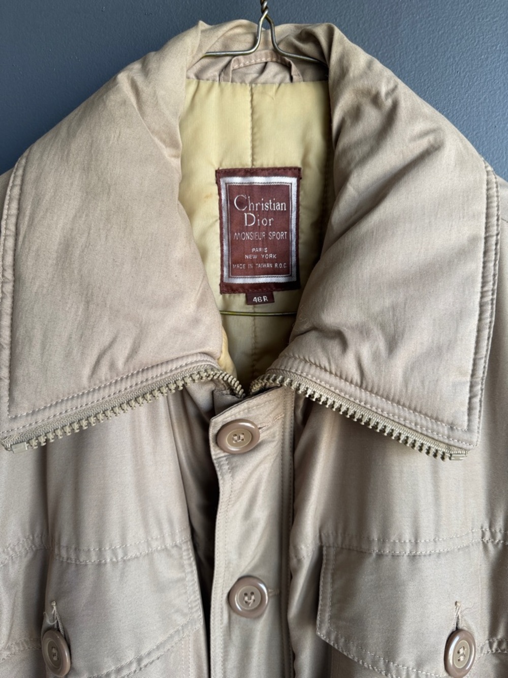 Vintage Christian Dior Monsieur Sport Trench Coat 46R